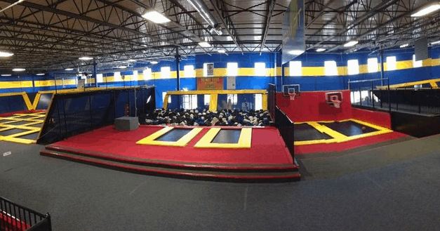 play area at Sky High Sports trampoline park